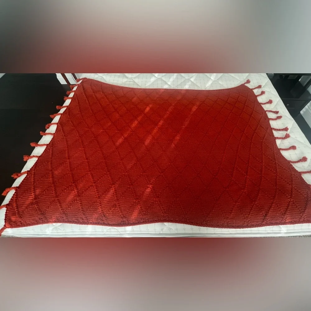 Pottery Barn Terracotta Knit Throw
